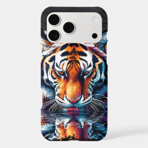 Reflection of Tiger Drinking Water