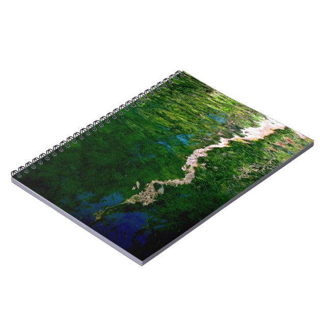 Reflection of trees in water notebook (Left Side)