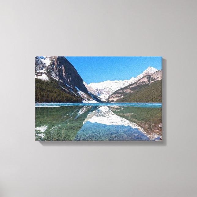 Reflection on Lake Louise - Banff NP, Canada Canvas Print (Front)