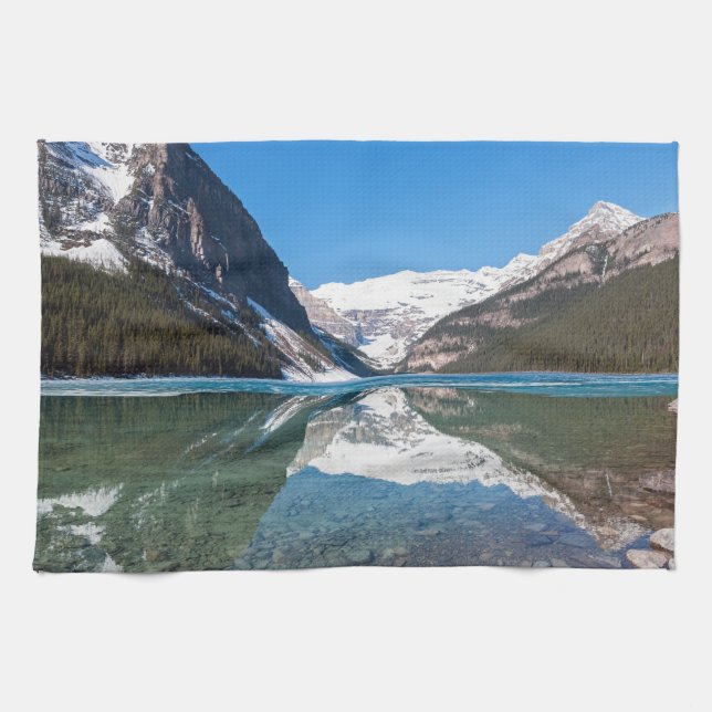 Reflection on Lake Louise - Banff NP, Canada Tea Towel (Horizontal)