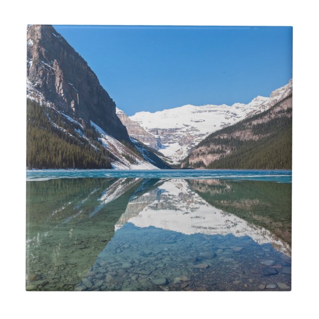 Reflection on Lake Louise - Banff NP, Canada Tile (Front)