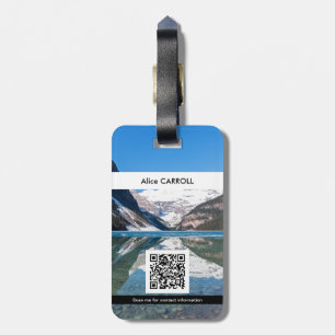 Reflection on Lake Louise - Banff NP - QR Code Luggage Tag