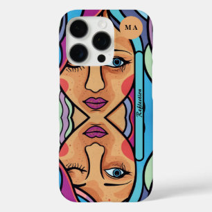 Reflection personalised monogram name  iPhone 16 pro case