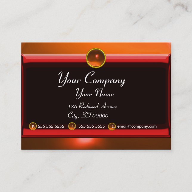 REFLECTIONS 2 AGATE monogram white black red Business Card (Front)