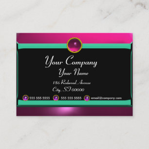 REFLECTIONS 2 AMETHYST monogram purple black green Business Card