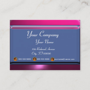 REFLECTIONS 2 AMETHYST monogram white blue purple Business Card
