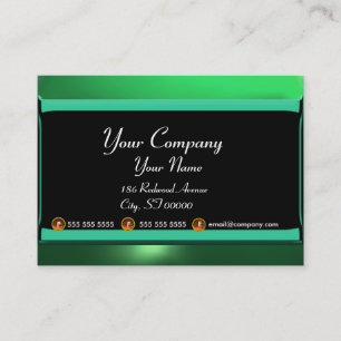 REFLECTIONS 2 JADE monogram white black green Business Card
