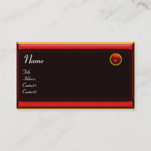 REFLECTIONS 2 RUBY MONOGRAM,black red yellow Business Card