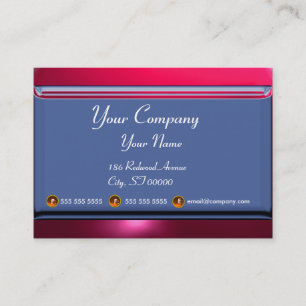 REFLECTIONS 2 RUBY monogram white blue red pink Business Card