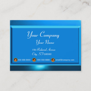 REFLECTIONS 2 SAPPHIRE monogram white blue Business Card