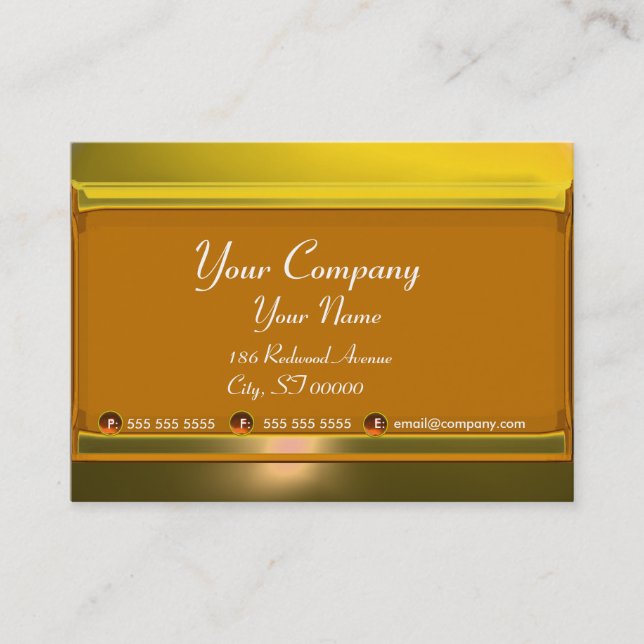 REFLECTIONS 2 TOPAZ  monogram white black yellow Business Card (Front)