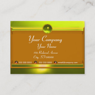 REFLECTIONS 2 TOPAZ  monogram white black yellow Business Card