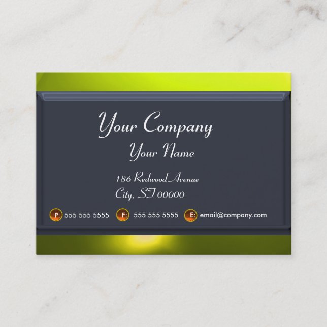 REFLECTIONS 2 TOPAZ monogram white blue grey Business Card (Front)