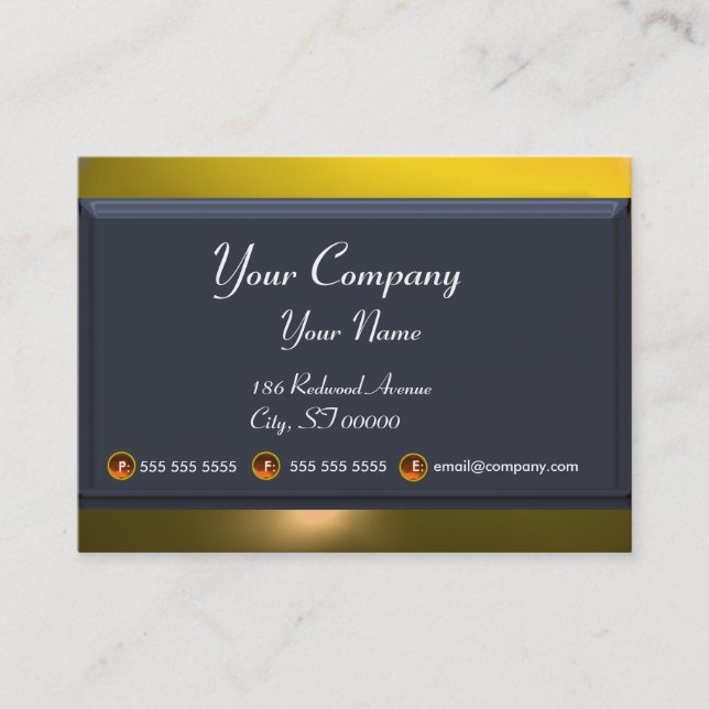 REFLECTIONS 2 TOPAZ monogram white blue grey Business Card (Front)