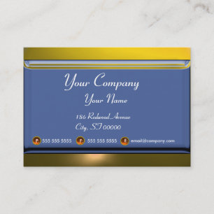 REFLECTIONS 2 TOPAZ monogram white blue yellow Business Card