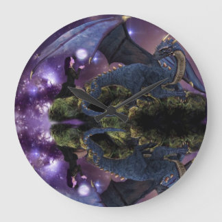 Reflections a Dragon Pool Large Clock