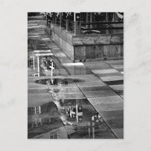 Reflections After Rain in Place Aubry Vieux Hull Postcard