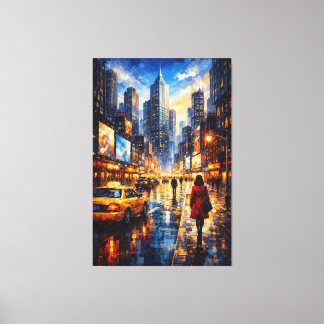 Reflections at Dusk – Luxury Urban Canvas Art (Front)