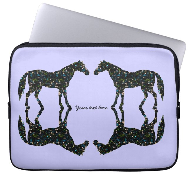 Reflections Blue Horses Laptop Sleeve (Front)