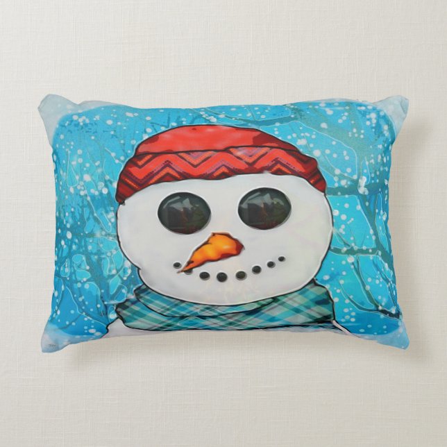 Reflections Christmas Snowman DECOR COLLECTION Decorative Cushion (Front)