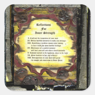 Reflections For Inner Strength Square Sticker