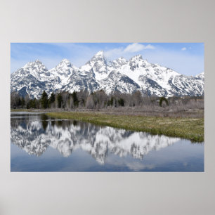 Reflections from the Mountains (Grand Tetons) Poster