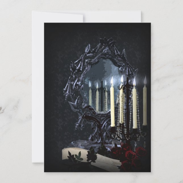 Reflections Gothic Fantasy Wedding Invitation (Front)