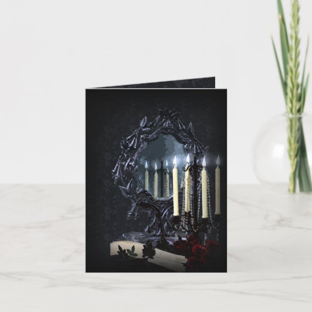 Reflections Gothic Fantasy Wedding Thank You Card (Front)