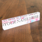 Reflections In A Broken Glass Fractal Name Plate