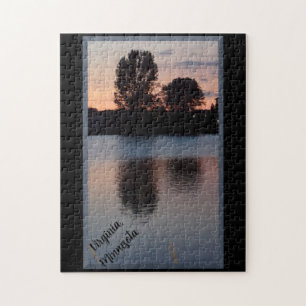 Reflections In Minnesota Lake Jigsaw Puzzle