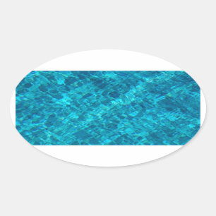 Reflections in Pool Water Oval Sticker
