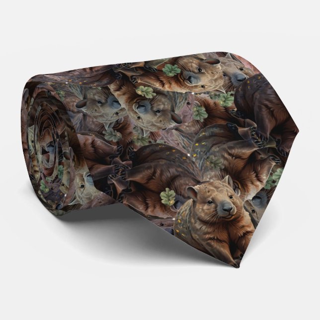 Reflections in the Burrow: The Symmetry of Wombats Tie (Rolled)