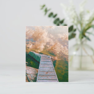 Reflections in the swedish archipelago postcard