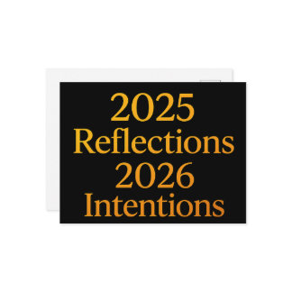 Reflections Intentions 2026 Gold Goal Planner Holiday Postcard