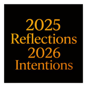 Reflections Intentions 2026 Gold Goal Planner Poster