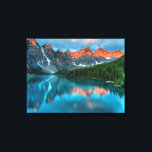 Reflections Moraine Lake Banff National Park Canvas Print<br><div class="desc">This stunning jigsaw canvas art features colourful reflections of the mountains on the water of Moraine Lake in the Banff National Park,  Canada #morainelake #lake #moraine #banff #nattionalpark #canada #scenic #travel #vacation #outdoors #mountains #alberta #art #canvas #canvasart #wallart #walldecor #homedecor #home #decor #gifts#reflections #landscape #nature #gift</div>