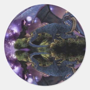Reflections of a Dragon Pool Classic Round Sticker