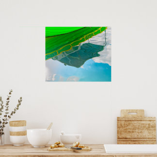 Reflections of a Maltese Boat in Sliema Poster