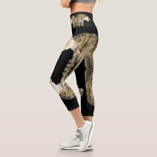Reflections of a Tiger - Classic Capris Leggings (Left)