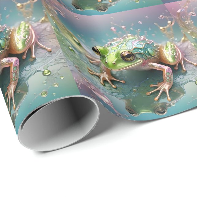 Reflections Of A Tree Frog Fractal Art, Wrapping Paper (Roll Corner)