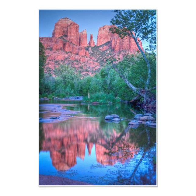 Reflections of Cathedral rock Sedona,Arizona Photo Print (Front)