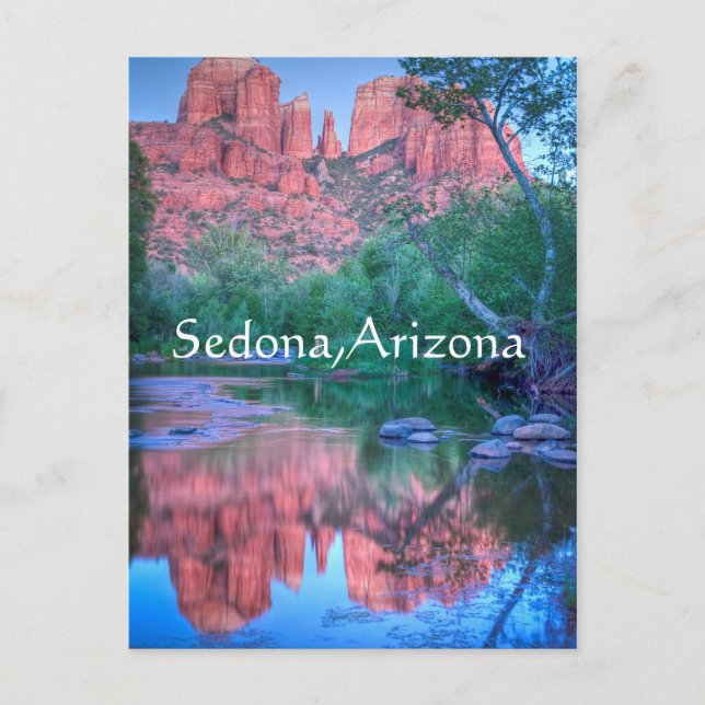 Reflections of Cathedral rock Sedona, Arizona Postcard (Front)