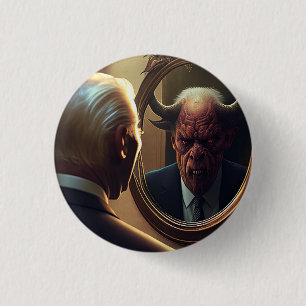 Reflections of Evil Square Sticker 3 Cm Round Badge