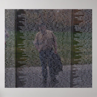 Reflections of Fallen Brothers at the Wall Poster