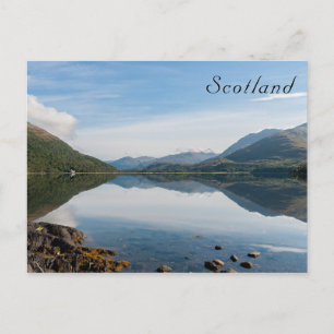 Reflections of mountains in Loch Creran - Scotland Postcard