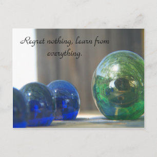 reflections of past lives postcard, Regret noth... Postcard