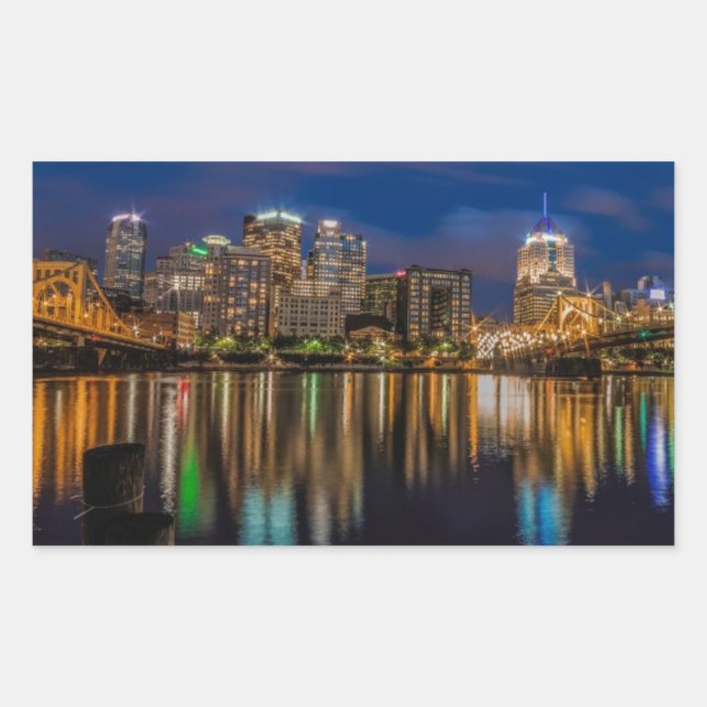 Reflections of Pittsburgh Rectangular Sticker (Front)