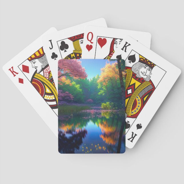 Reflections of the Charming Forest Playing Cards (Back)