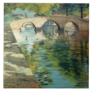 Reflections on a Canal (by William Merritt Chase) Tile