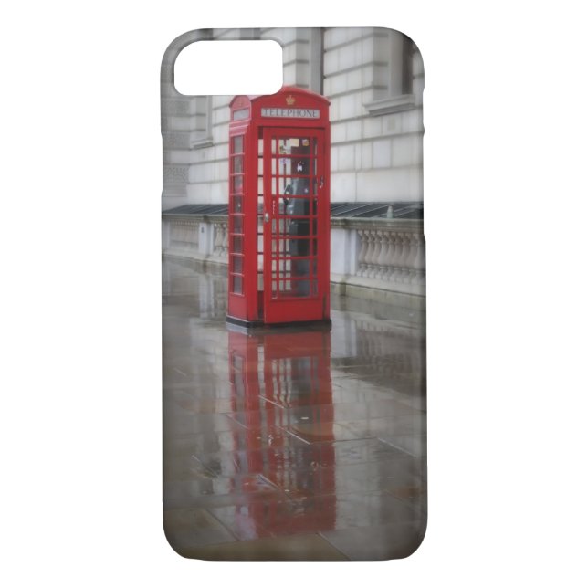 Reflections on a Red Phone Box iPhone 7 Case (Back)